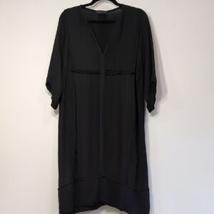 Purification Garcia | 100% Viscose Black Midi Sheath Dress Size L